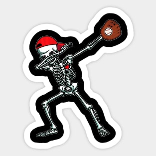 Dabbing Skeleton Baseball Dab Hip Hop Skull Sticker